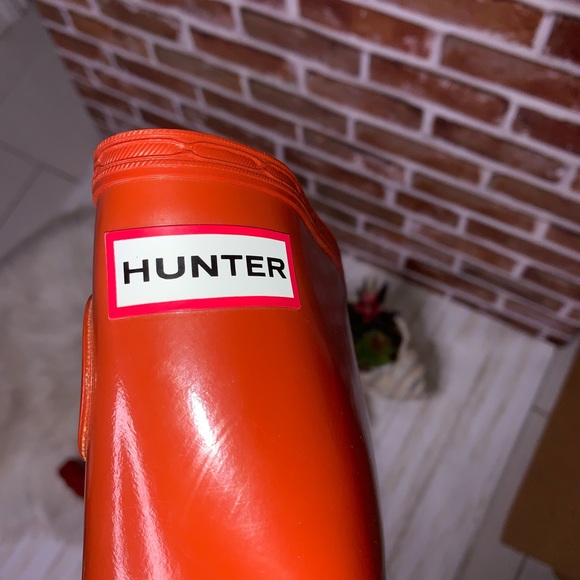 Hunters high gloss red siren tall rain boots 8 - Picture 11 of 15